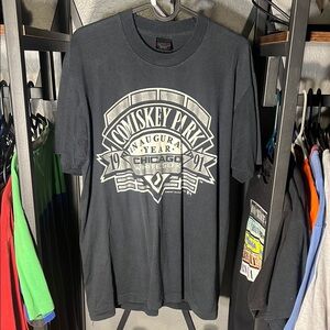 VINTAGE 1991 CHICAGO WHITESOX Comiskey Park Black Tee SIZE LARGE
